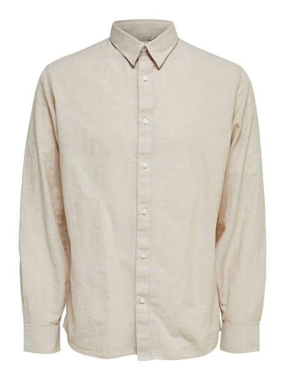 Selected Reg New Linen Shirt LS Classic - Incense